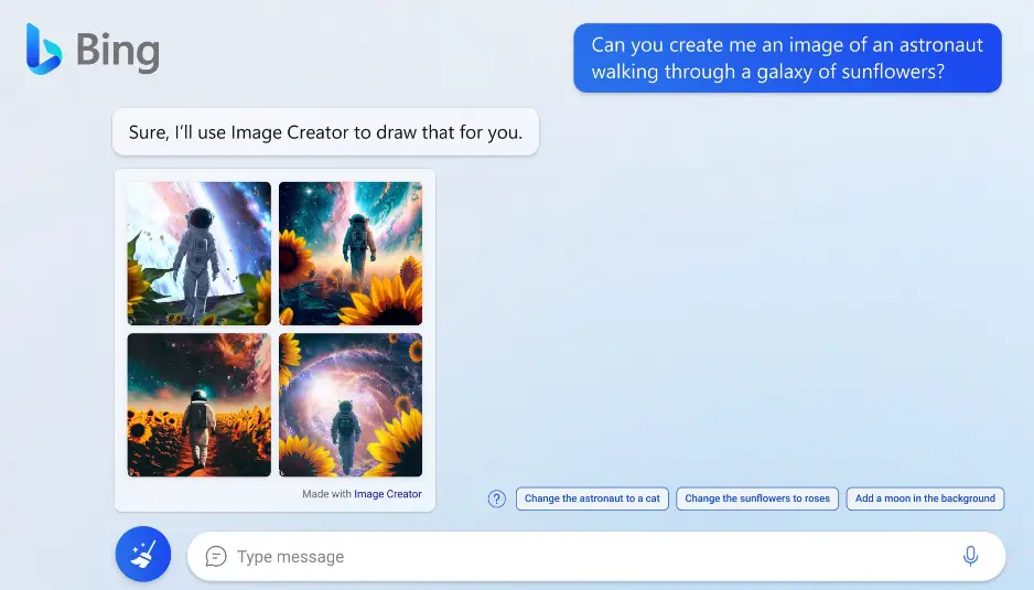Bing image generator